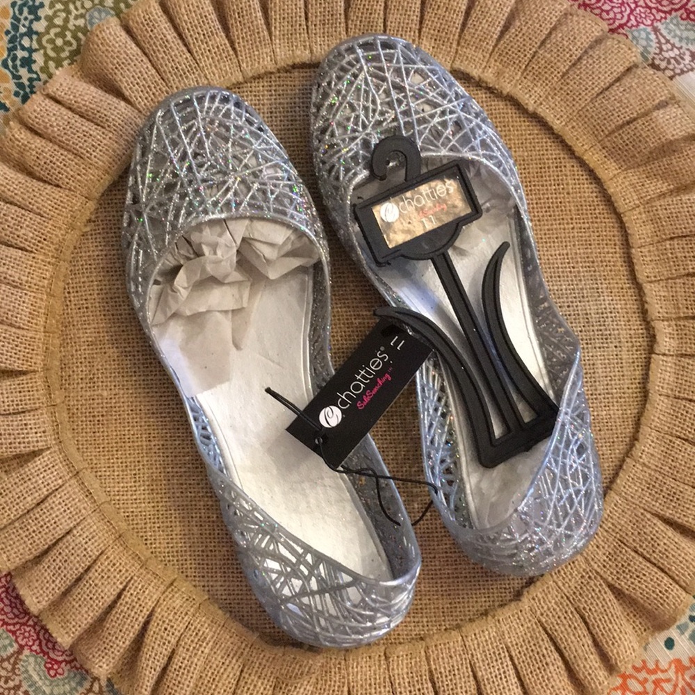 Silver, Size 11, Jelly Shoes